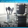 Select By Calphalon Space-saving Aquashield Nonstick 14-piece Cookware Set - Image 5
