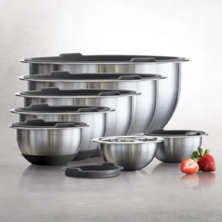 Tramontina 14pc Stainless Steel Covered Mixing Bowl Set