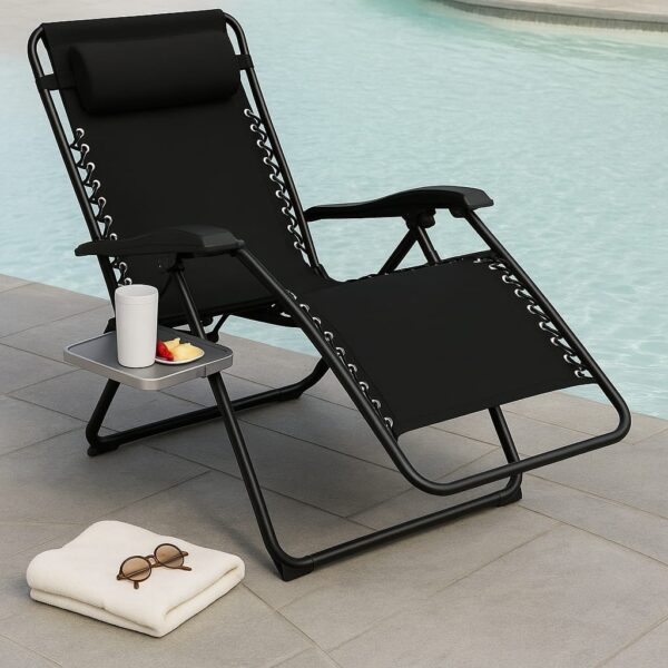 Members Mark Padded Anti-gravity Reclining Chair - BLACK
