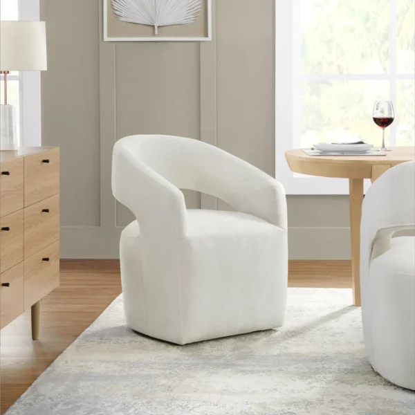 Aiden & Ivy Fabric Rolling Chair - Image 2