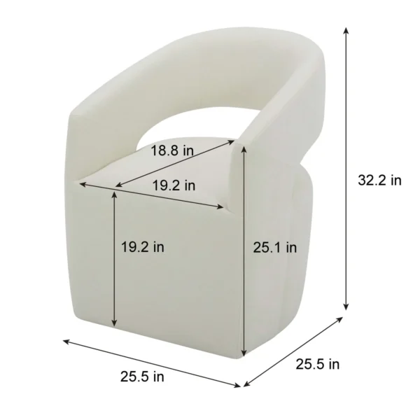 Aiden & Ivy Fabric Rolling Chair - Image 3