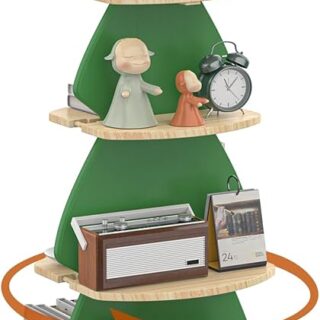 Bear QiaQia 360° Rotating Wooden Kids Bookshelf