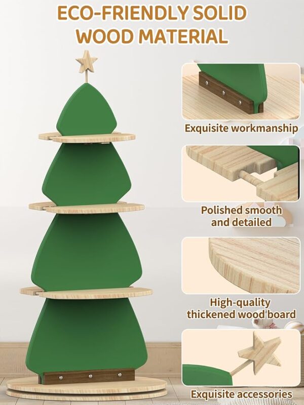 Bear QiaQia 360° Rotating Wooden Kids Bookshelf - Image 2