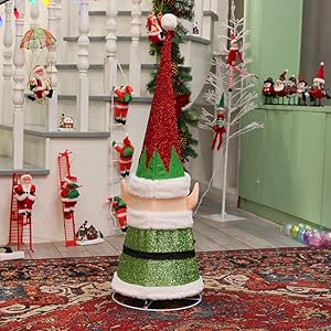 45-Inch LED Snowman Christmas Decoration – Light-Up Xmas & New Year Decor (Red & Green)