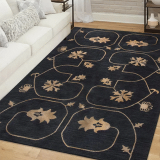 Hudson Tahara Area Rug Collection - Black