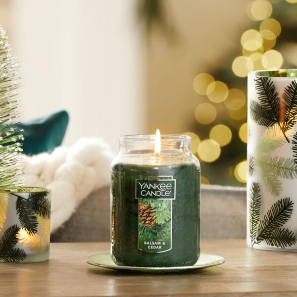 Yankee Candle Balsam & Cedar Scented, Classic 22oz Large Jar