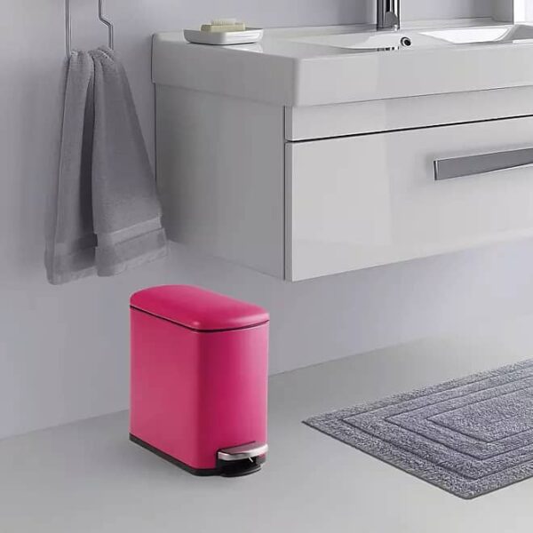 Tramontina 1.6 Gallon Step Trash Cans 2 Pcs - Pink - Image 6