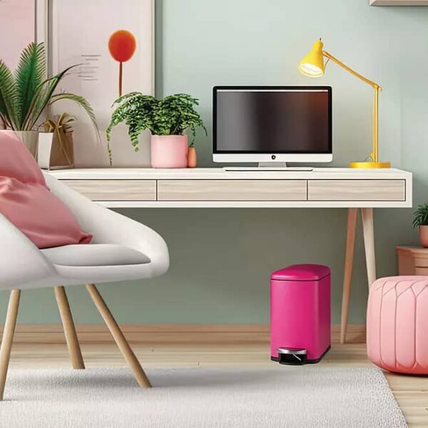 Tramontina 1.6 Gallon Step Trash Cans 2 Pcs - Pink - Image 7