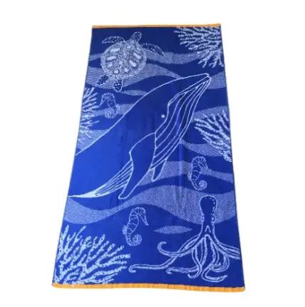 Loft By Loftex Youth Beach Towel- Blue 100% Cotton
