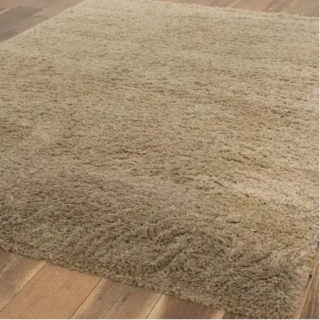 Thomasville Oatmeal Patina Luxury Shag Rug - 5ft 3in x 7ft 5in