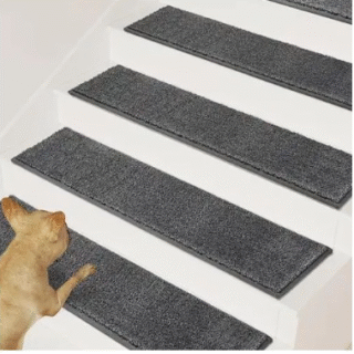 Pur Purrugs Peel & Stick 15pc Self-Adhesive Carpet Stair Rugs 8" x 30"