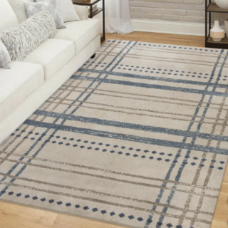 Hudson Tahara Area Rug Collection - Cream