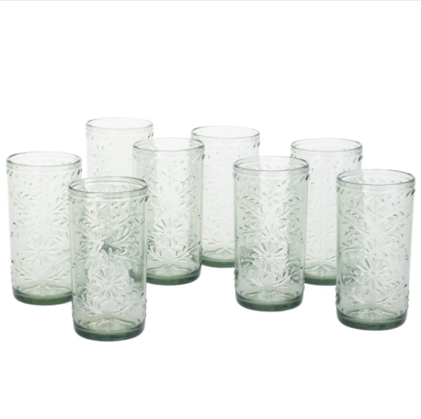 Jiawei Tritan 8-piece Tumbler Set, 23 fl. oz Each, Green Color