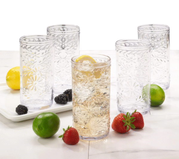 Jiawei Tritan 8-piece Tumbler Set, 23 fl. oz Each, Clear Color - Image 4