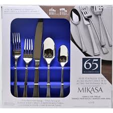 Mikasa Gingko Alyse Flatware Service For 12 - 65 Pcs Set
