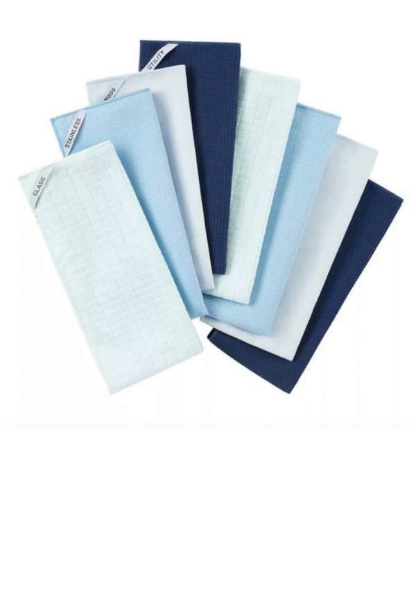 Town & Country Microfiber Cleaning Cloths 8-piece Set Multi-colors 18" X 28" - Image 2