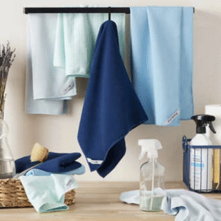 Town & Country Microfiber Cleaning Cloths 8-piece Set Multi-colors 18" X 28"
