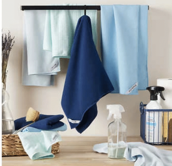 Town & Country Microfiber Cleaning Cloths 8-piece Set Multi-colors 18" X 28"