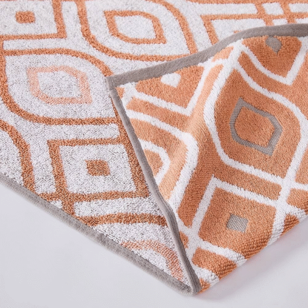 Modern Threads Trefoil Filigree Cotton Towel Set – 6-piece - Coral - Image 8