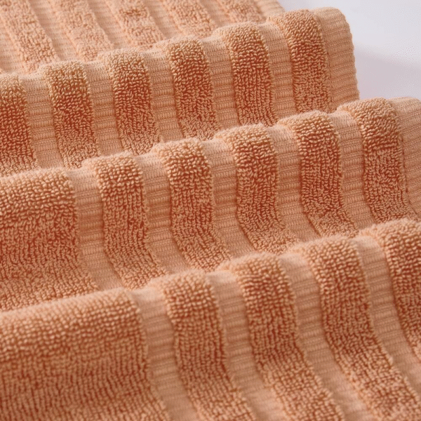 Modern Threads Trefoil Filigree Cotton Towel Set – 6-piece - Coral - Image 7