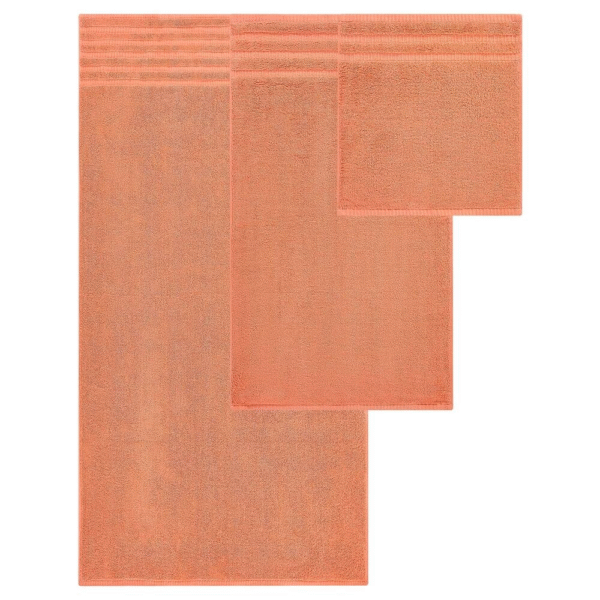 Modern Threads Trefoil Filigree Cotton Towel Set – 6-piece - Coral - Image 5