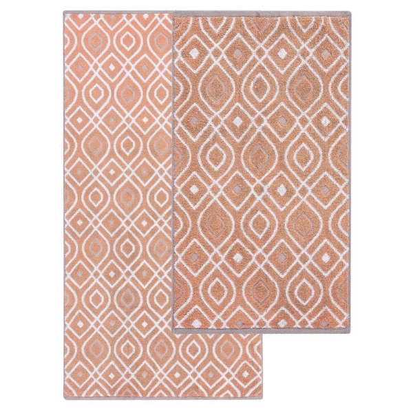Modern Threads Trefoil Filigree Cotton Towel Set – 6-piece - Coral - Image 4