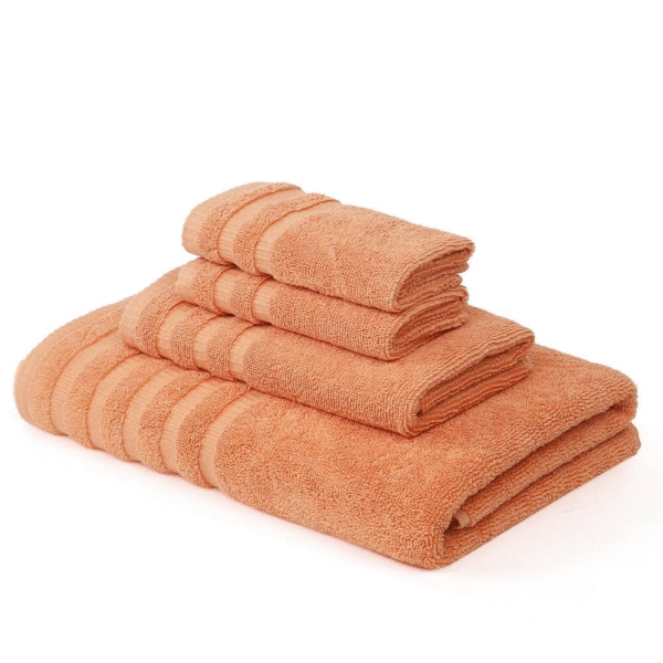 Modern Threads Trefoil Filigree Cotton Towel Set – 6-piece - Coral - Image 3