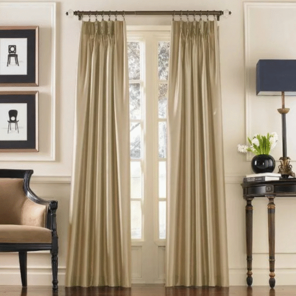 Marquee Curtain 84" One Lined Pinch Pleat, Sand