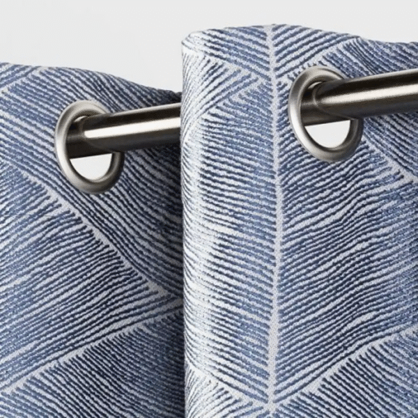 Blackout Modern Stroke Window Curtain, One Panel Blue - Project 62, 50"x95" - Image 3