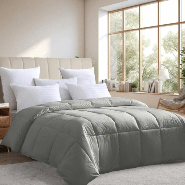 Farm To Home Down Alternative Comforter – King Size (108” x 98”), Gray - Image 2