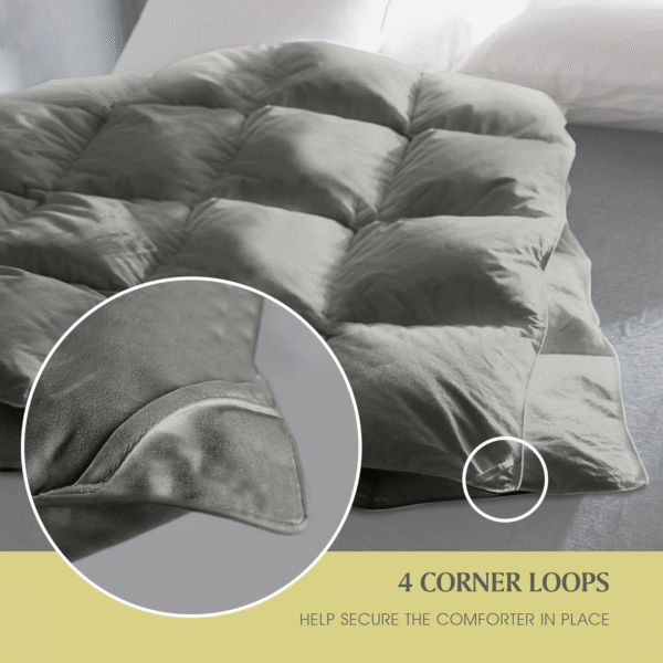 Farm To Home Comforter – King Size - 108” X 98” -  Grey - Image 3