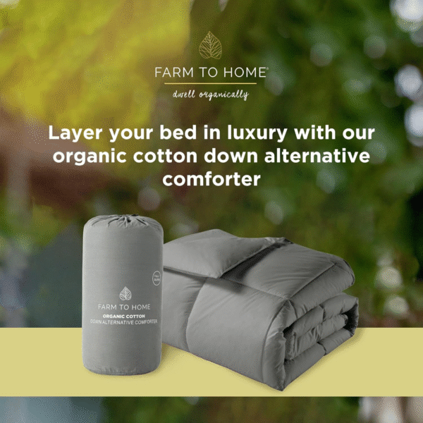 Farm To Home Down Alternative Comforter – King Size (108” x 98”), Gray