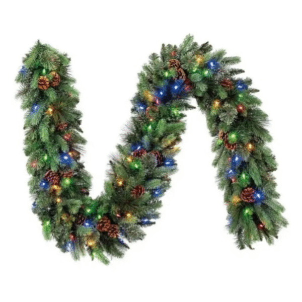 Pre-lit Decorated Garland - 9ft - 2.7m