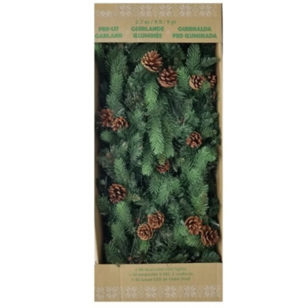 Pre-lit Decorated Garland - 9ft - 2.7m - Image 4