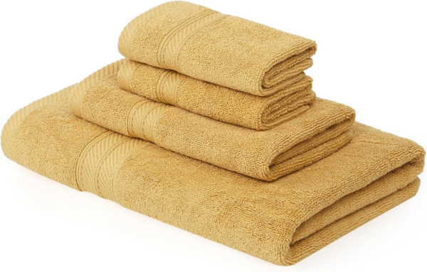 Modern Threads Trefoil Filigree Cotton Towel Set – 6-piece - Gold - Image 2