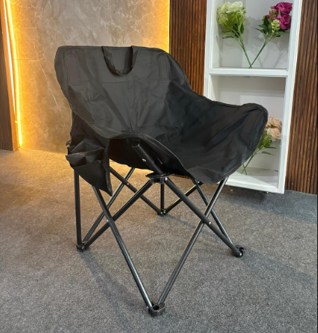 Creative Outdoor Foldable Camping Chair - Nylon Base Fabric, Black, Pack Of 1 - Image 2