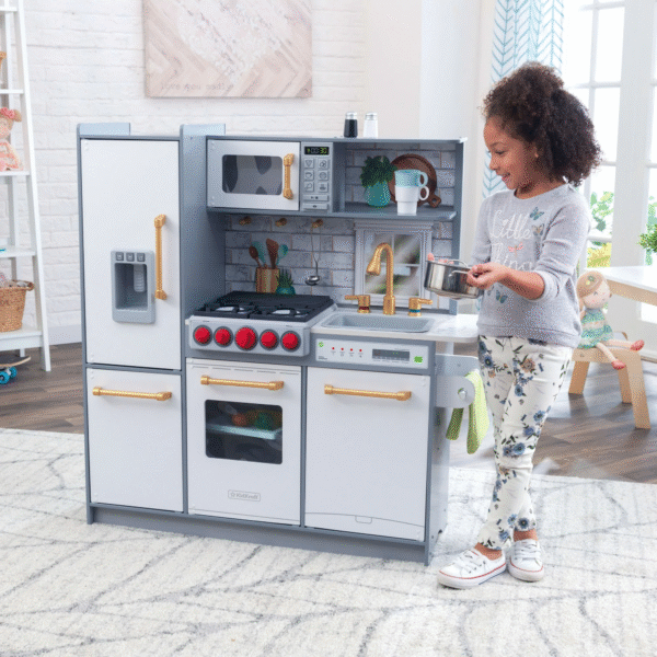 KidKraft Uptown Elite Play Kitchen - White - Image 9