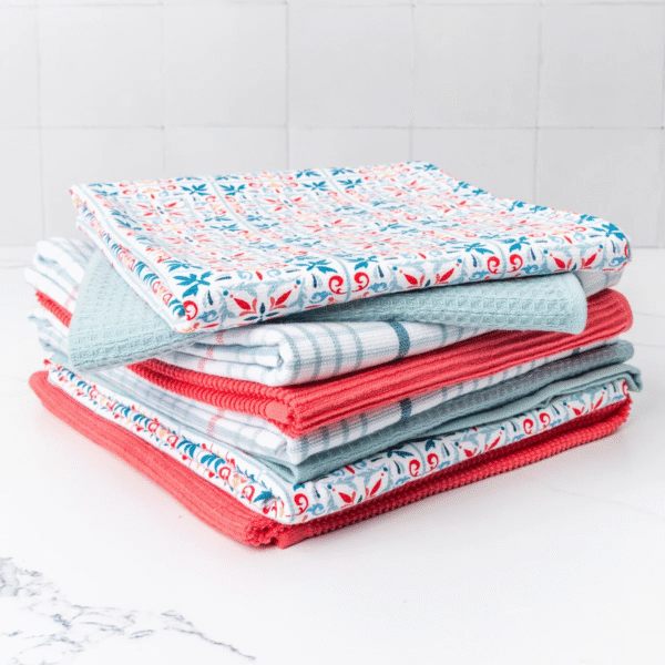 Core Home Everyday Kitchen Towels, 8-pack - Coral