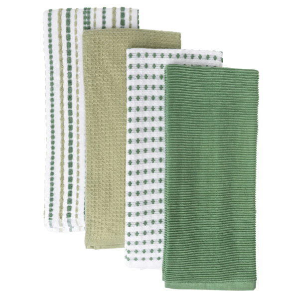 Core Home Everyday Kitchen Towels, 8-pack - Green - Image 6