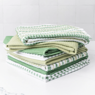 Core Home Everyday Kitchen Towels, 8-pack - Green