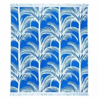 Oversized Beach Towel For Two – Blue & White - 72" X 84"