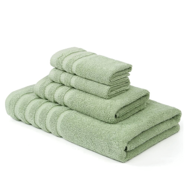 Modern Threads Trefoil Filigree Cotton Towel Set – 6-piece - Sage Gr - Image 2