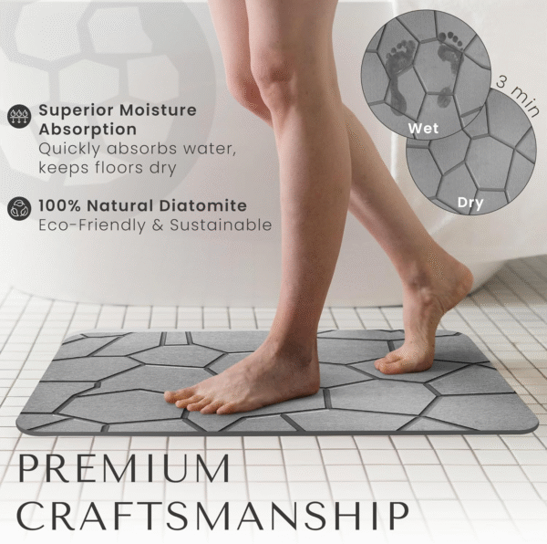 STONEMANTLE Diatomaceous Stone Mat – Quick-Drying, Super Absorbent & Non-Slip - Image 4