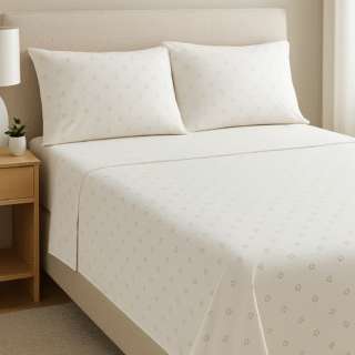 South Point Home Fashions Microfiber 6 Pcs Sheet Set, King Size - Dots Linen