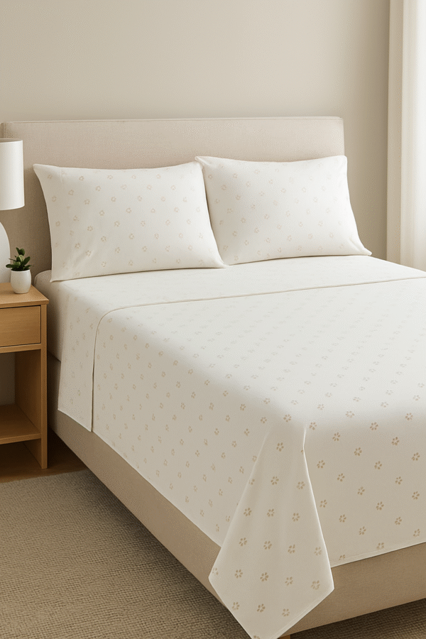 South Point Home Fashions Microfiber 6 Pcs Sheet Set, King Size - Dots Linen