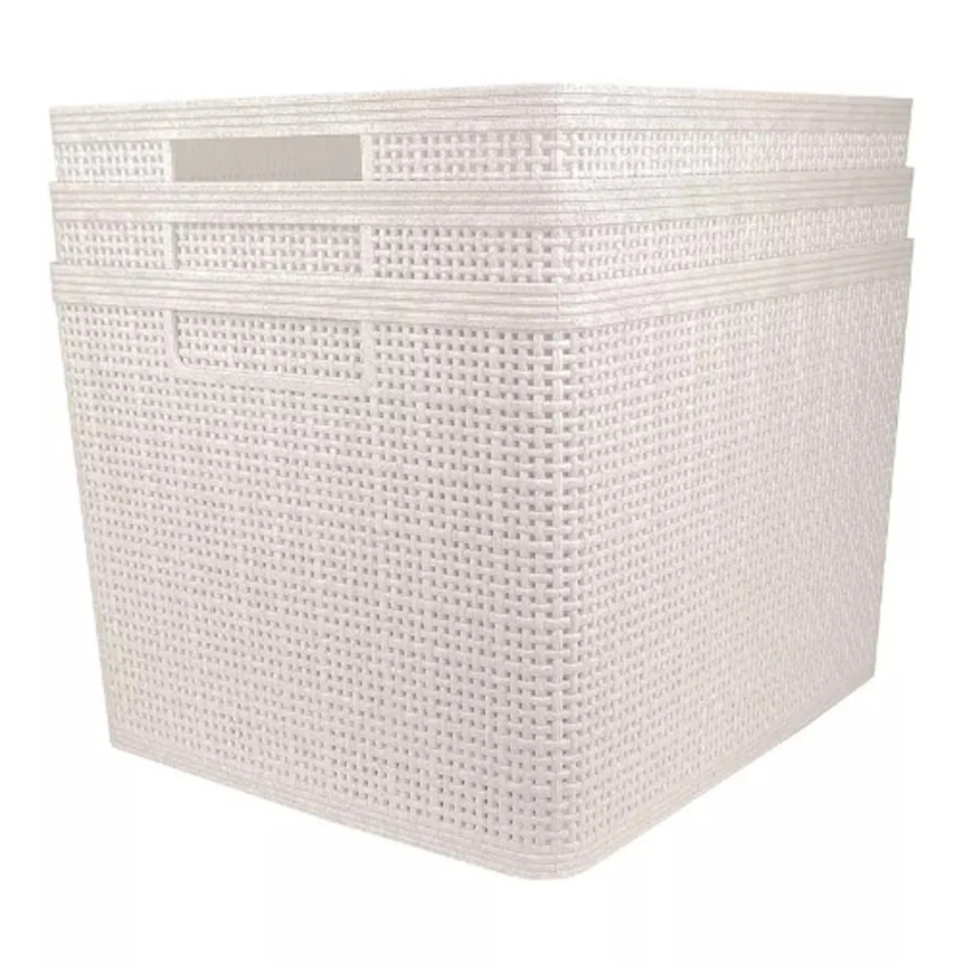 Baum Storage Baskets Set - 4 Pack - White - Image 4