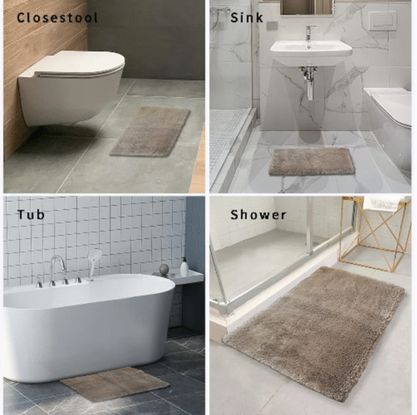 Mohawk Machine Washable Bath Mat & Rug - Beige - Image 3