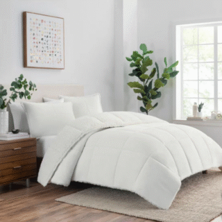 Bhf Easton Sherpa Fleece 3-piece King Comforter Set - White