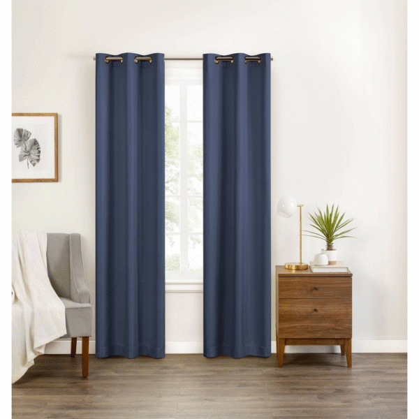 Eclipse Blackout Celeste Draft Stopper Curtain Panel - Blue - 1pc - 40"x63"