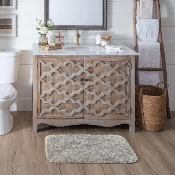 Mohawk Machine Washable Bath Mat & Rug - Grey - Image 3
